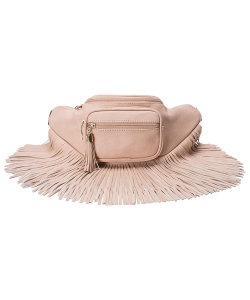 Fashion Fringe Tassel Fanny Pack Waist Bag KL088 NUDE